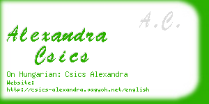 alexandra csics business card